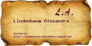 Lindenbaum Alexandra névjegykártya